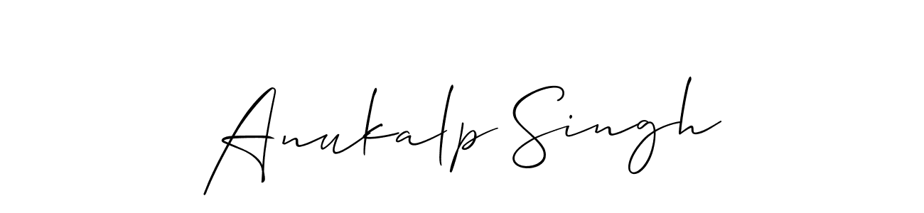 Also we have Anukalp Singh name is the best signature style. Create professional handwritten signature collection using Allison_Script autograph style. Anukalp Singh signature style 2 images and pictures png