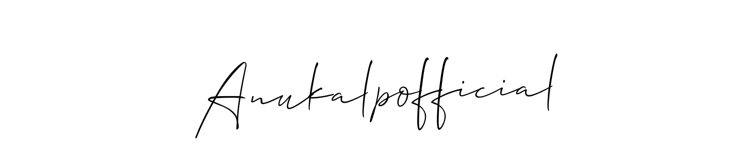 The best way (Allison_Script) to make a short signature is to pick only two or three words in your name. The name Anukalpofficial include a total of six letters. For converting this name. Anukalpofficial signature style 2 images and pictures png