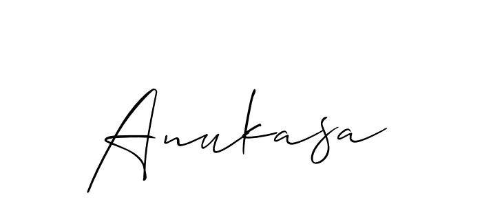 The best way (Allison_Script) to make a short signature is to pick only two or three words in your name. The name Anukasa include a total of six letters. For converting this name. Anukasa signature style 2 images and pictures png