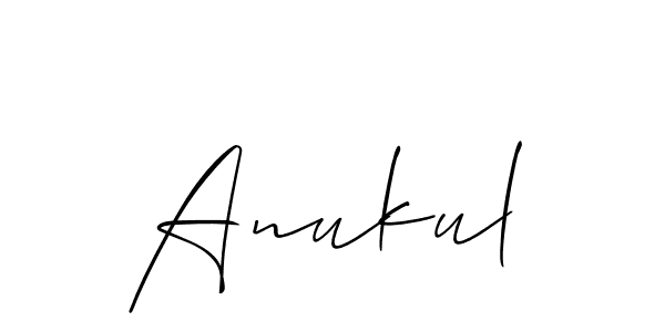 It looks lik you need a new signature style for name Anukul. Design unique handwritten (Allison_Script) signature with our free signature maker in just a few clicks. Anukul signature style 2 images and pictures png