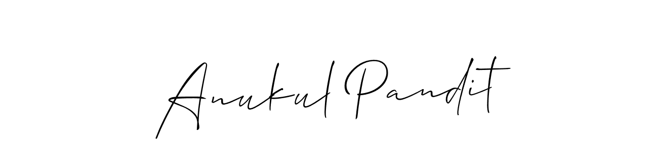 Use a signature maker to create a handwritten signature online. With this signature software, you can design (Allison_Script) your own signature for name Anukul Pandit. Anukul Pandit signature style 2 images and pictures png