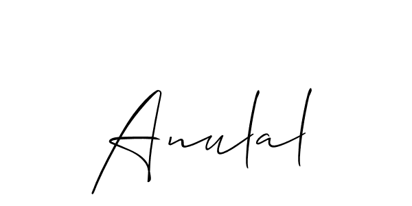 Make a beautiful signature design for name Anulal. With this signature (Allison_Script) style, you can create a handwritten signature for free. Anulal signature style 2 images and pictures png