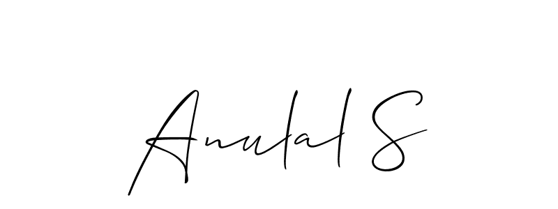 Design your own signature with our free online signature maker. With this signature software, you can create a handwritten (Allison_Script) signature for name Anulal S. Anulal S signature style 2 images and pictures png