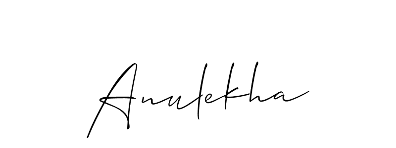 How to Draw Anulekha signature style? Allison_Script is a latest design signature styles for name Anulekha. Anulekha signature style 2 images and pictures png