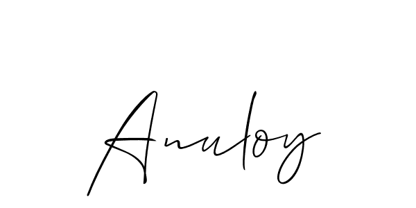 How to make Anuloy signature? Allison_Script is a professional autograph style. Create handwritten signature for Anuloy name. Anuloy signature style 2 images and pictures png