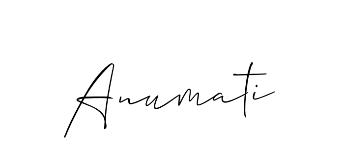 Design your own signature with our free online signature maker. With this signature software, you can create a handwritten (Allison_Script) signature for name Anumati. Anumati signature style 2 images and pictures png