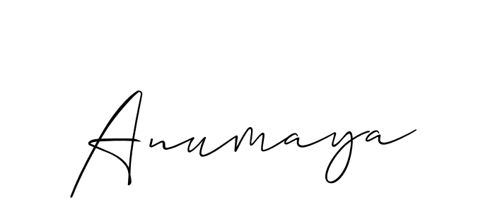 The best way (Allison_Script) to make a short signature is to pick only two or three words in your name. The name Anumaya include a total of six letters. For converting this name. Anumaya signature style 2 images and pictures png