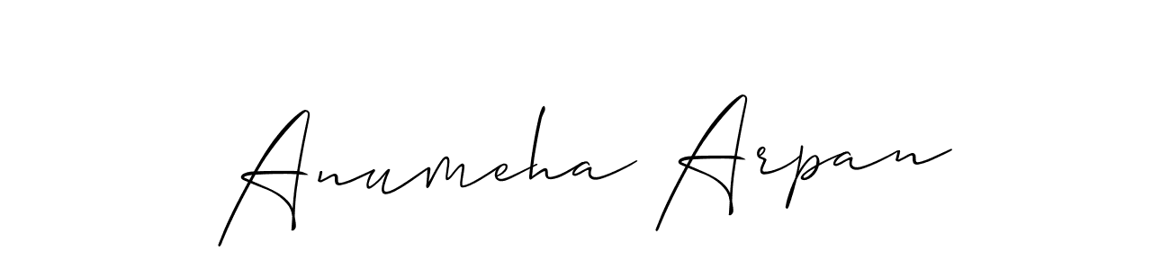 This is the best signature style for the Anumeha Arpan name. Also you like these signature font (Allison_Script). Mix name signature. Anumeha Arpan signature style 2 images and pictures png