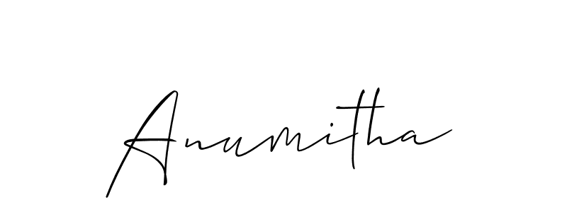 The best way (Allison_Script) to make a short signature is to pick only two or three words in your name. The name Anumitha include a total of six letters. For converting this name. Anumitha signature style 2 images and pictures png