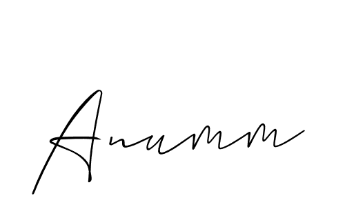 Make a beautiful signature design for name Anumm. With this signature (Allison_Script) style, you can create a handwritten signature for free. Anumm signature style 2 images and pictures png
