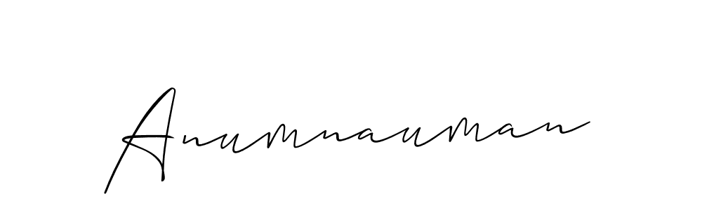 Design your own signature with our free online signature maker. With this signature software, you can create a handwritten (Allison_Script) signature for name Anumnauman. Anumnauman signature style 2 images and pictures png