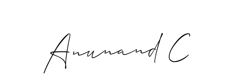 Anunand C stylish signature style. Best Handwritten Sign (Allison_Script) for my name. Handwritten Signature Collection Ideas for my name Anunand C. Anunand C signature style 2 images and pictures png
