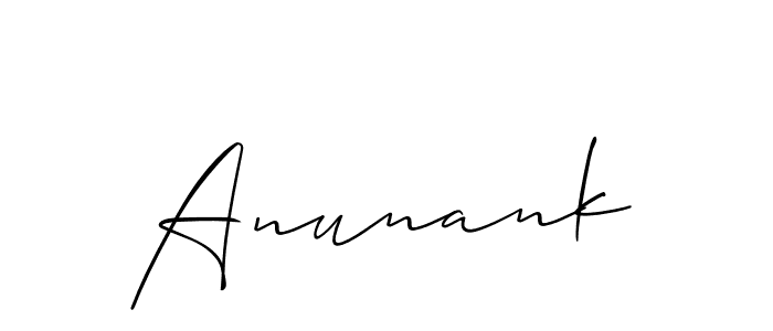 if you are searching for the best signature style for your name Anunank. so please give up your signature search. here we have designed multiple signature styles  using Allison_Script. Anunank signature style 2 images and pictures png