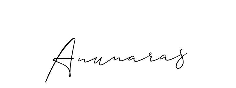 Also we have Anunaras name is the best signature style. Create professional handwritten signature collection using Allison_Script autograph style. Anunaras signature style 2 images and pictures png