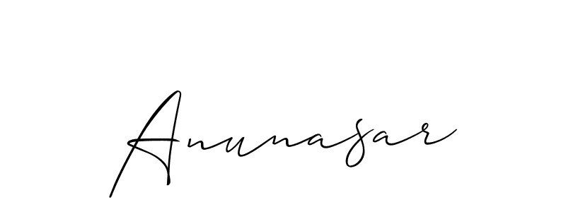 Anunasar stylish signature style. Best Handwritten Sign (Allison_Script) for my name. Handwritten Signature Collection Ideas for my name Anunasar. Anunasar signature style 2 images and pictures png