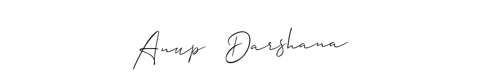 Allison_Script is a professional signature style that is perfect for those who want to add a touch of class to their signature. It is also a great choice for those who want to make their signature more unique. Get Anup❤️ Darshana name to fancy signature for free. Anup❤️ Darshana signature style 2 images and pictures png