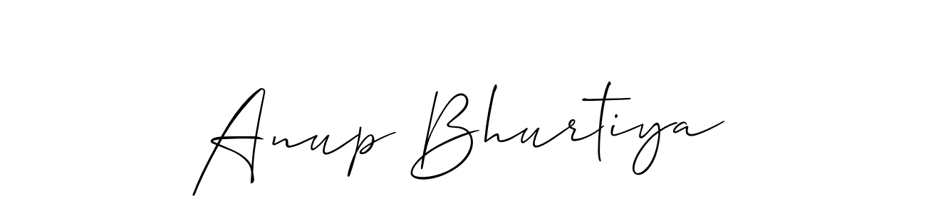 You should practise on your own different ways (Allison_Script) to write your name (Anup Bhurtiya) in signature. don't let someone else do it for you. Anup Bhurtiya signature style 2 images and pictures png