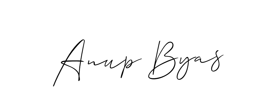 It looks lik you need a new signature style for name Anup Byas. Design unique handwritten (Allison_Script) signature with our free signature maker in just a few clicks. Anup Byas signature style 2 images and pictures png