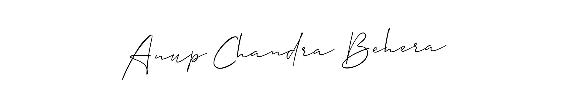 You should practise on your own different ways (Allison_Script) to write your name (Anup Chandra Behera) in signature. don't let someone else do it for you. Anup Chandra Behera signature style 2 images and pictures png