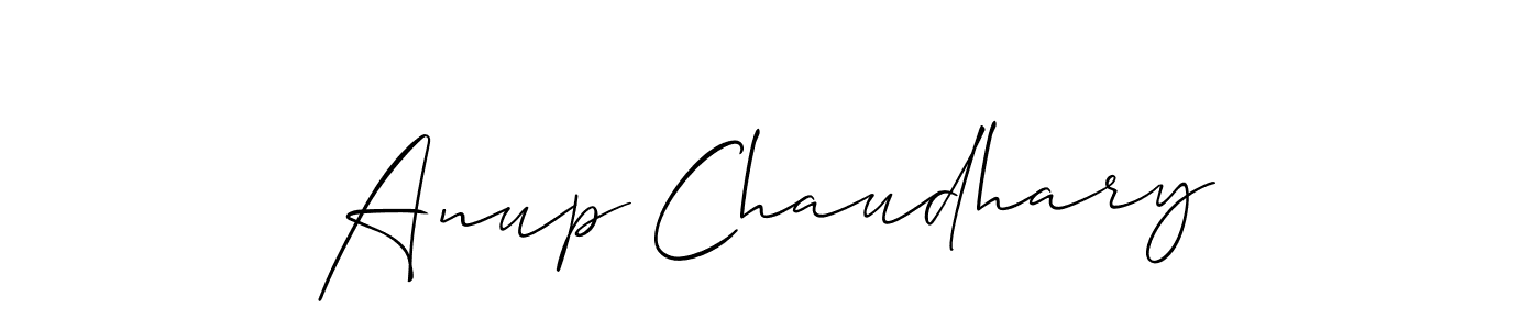 Make a beautiful signature design for name Anup Chaudhary. With this signature (Allison_Script) style, you can create a handwritten signature for free. Anup Chaudhary signature style 2 images and pictures png