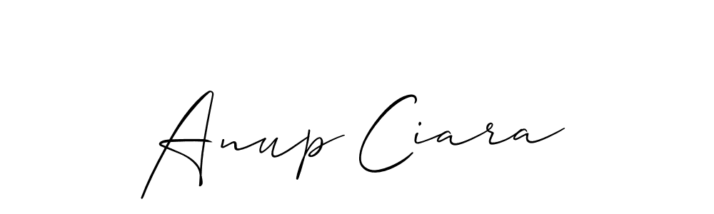 Create a beautiful signature design for name Anup Ciara. With this signature (Allison_Script) fonts, you can make a handwritten signature for free. Anup Ciara signature style 2 images and pictures png