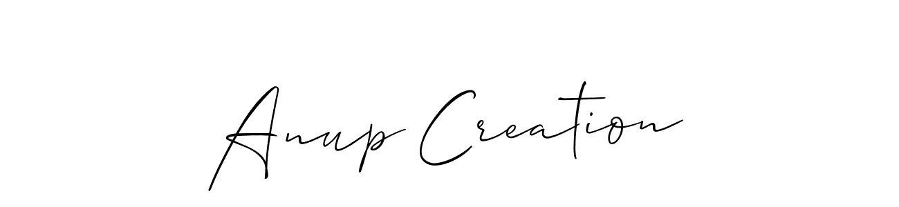 Use a signature maker to create a handwritten signature online. With this signature software, you can design (Allison_Script) your own signature for name Anup Creation. Anup Creation signature style 2 images and pictures png