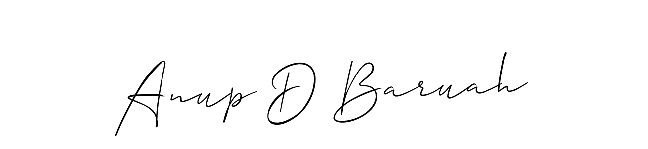 Design your own signature with our free online signature maker. With this signature software, you can create a handwritten (Allison_Script) signature for name Anup D Baruah. Anup D Baruah signature style 2 images and pictures png