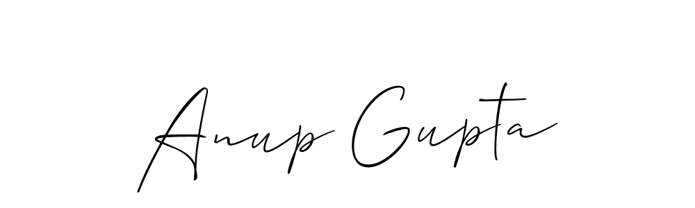 Also we have Anup Gupta name is the best signature style. Create professional handwritten signature collection using Allison_Script autograph style. Anup Gupta signature style 2 images and pictures png