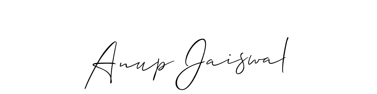 How to make Anup Jaiswal name signature. Use Allison_Script style for creating short signs online. This is the latest handwritten sign. Anup Jaiswal signature style 2 images and pictures png