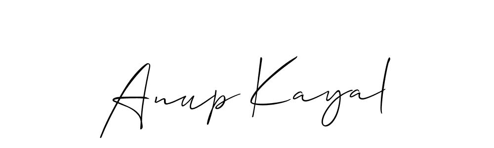 How to make Anup Kayal name signature. Use Allison_Script style for creating short signs online. This is the latest handwritten sign. Anup Kayal signature style 2 images and pictures png
