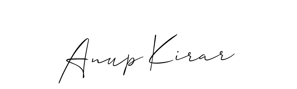 Make a beautiful signature design for name Anup Kirar. With this signature (Allison_Script) style, you can create a handwritten signature for free. Anup Kirar signature style 2 images and pictures png