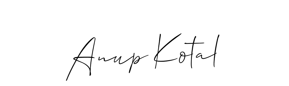 How to Draw Anup Kotal signature style? Allison_Script is a latest design signature styles for name Anup Kotal. Anup Kotal signature style 2 images and pictures png
