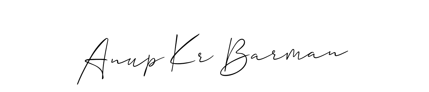 The best way (Allison_Script) to make a short signature is to pick only two or three words in your name. The name Anup Kr Barman include a total of six letters. For converting this name. Anup Kr Barman signature style 2 images and pictures png