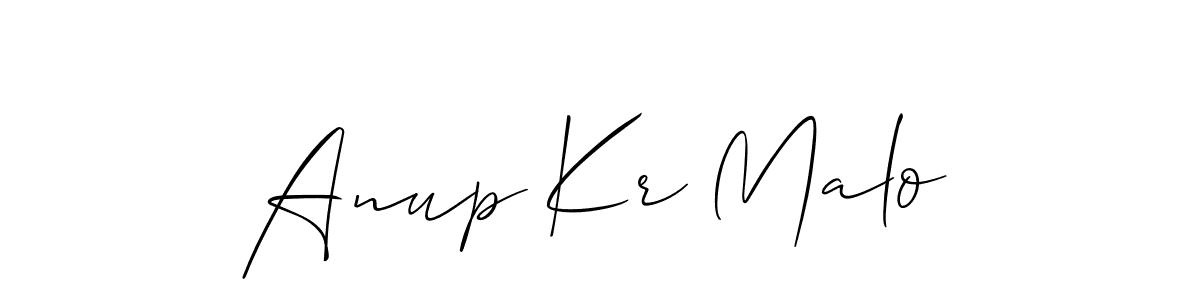 Make a beautiful signature design for name Anup Kr Malo. With this signature (Allison_Script) style, you can create a handwritten signature for free. Anup Kr Malo signature style 2 images and pictures png