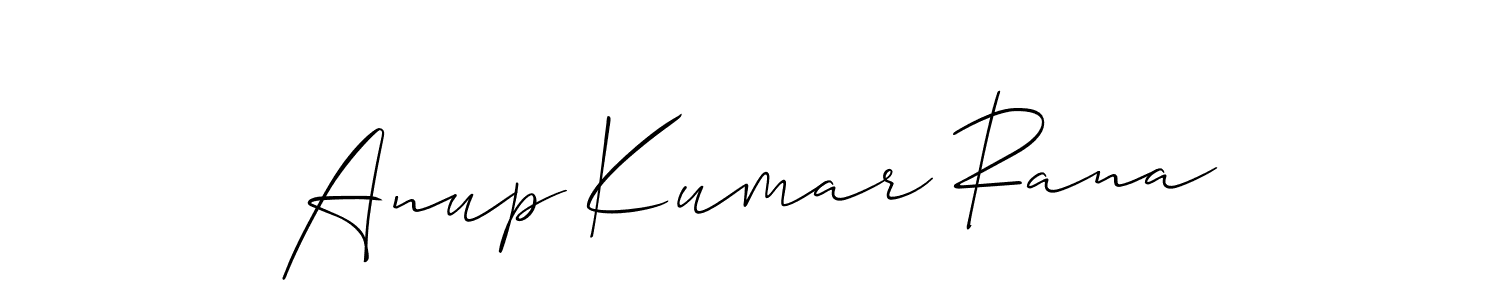 How to make Anup Kumar Rana name signature. Use Allison_Script style for creating short signs online. This is the latest handwritten sign. Anup Kumar Rana signature style 2 images and pictures png