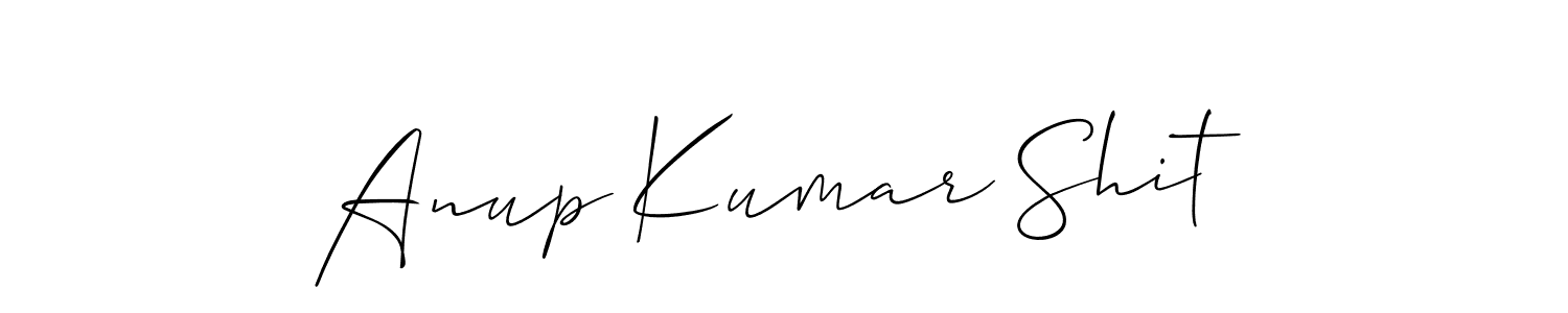 Make a short Anup Kumar Shit signature style. Manage your documents anywhere anytime using Allison_Script. Create and add eSignatures, submit forms, share and send files easily. Anup Kumar Shit signature style 2 images and pictures png