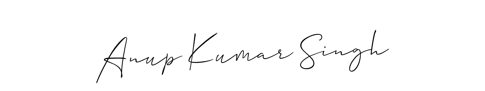 You should practise on your own different ways (Allison_Script) to write your name (Anup Kumar Singh) in signature. don't let someone else do it for you. Anup Kumar Singh signature style 2 images and pictures png