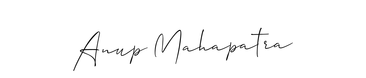 How to make Anup Mahapatra name signature. Use Allison_Script style for creating short signs online. This is the latest handwritten sign. Anup Mahapatra signature style 2 images and pictures png