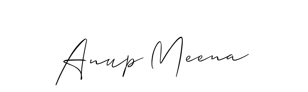 It looks lik you need a new signature style for name Anup Meena. Design unique handwritten (Allison_Script) signature with our free signature maker in just a few clicks. Anup Meena signature style 2 images and pictures png