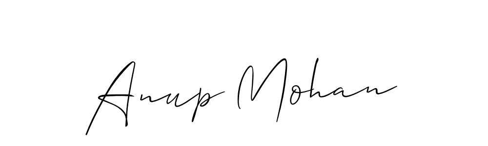 Also we have Anup Mohan name is the best signature style. Create professional handwritten signature collection using Allison_Script autograph style. Anup Mohan signature style 2 images and pictures png