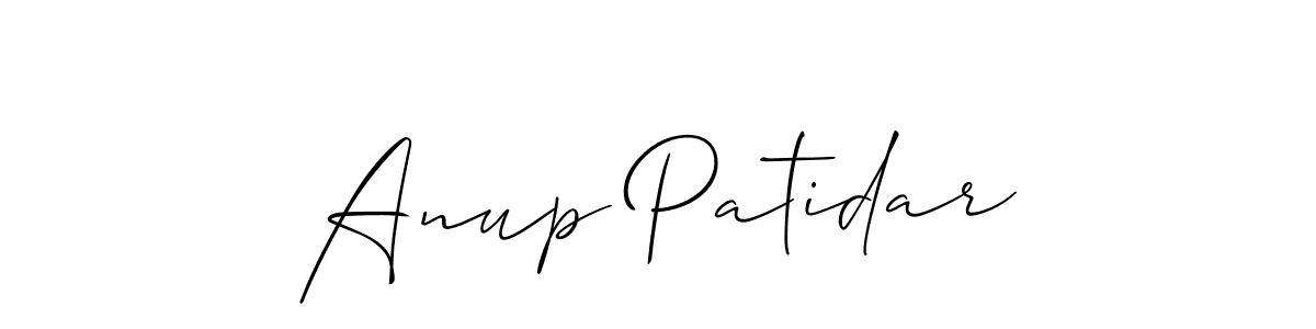 Allison_Script is a professional signature style that is perfect for those who want to add a touch of class to their signature. It is also a great choice for those who want to make their signature more unique. Get Anup Patidar name to fancy signature for free. Anup Patidar signature style 2 images and pictures png