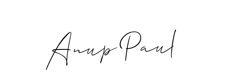 How to make Anup Paul name signature. Use Allison_Script style for creating short signs online. This is the latest handwritten sign. Anup Paul signature style 2 images and pictures png