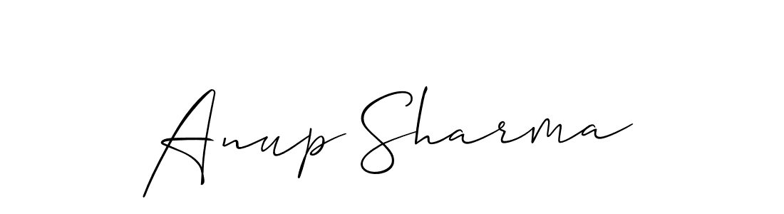 Also we have Anup Sharma name is the best signature style. Create professional handwritten signature collection using Allison_Script autograph style. Anup Sharma signature style 2 images and pictures png