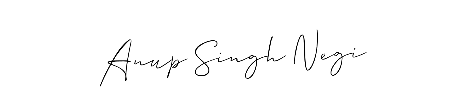 This is the best signature style for the Anup Singh Negi name. Also you like these signature font (Allison_Script). Mix name signature. Anup Singh Negi signature style 2 images and pictures png
