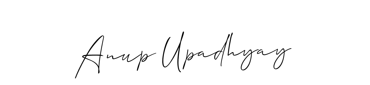 Also You can easily find your signature by using the search form. We will create Anup Upadhyay name handwritten signature images for you free of cost using Allison_Script sign style. Anup Upadhyay signature style 2 images and pictures png