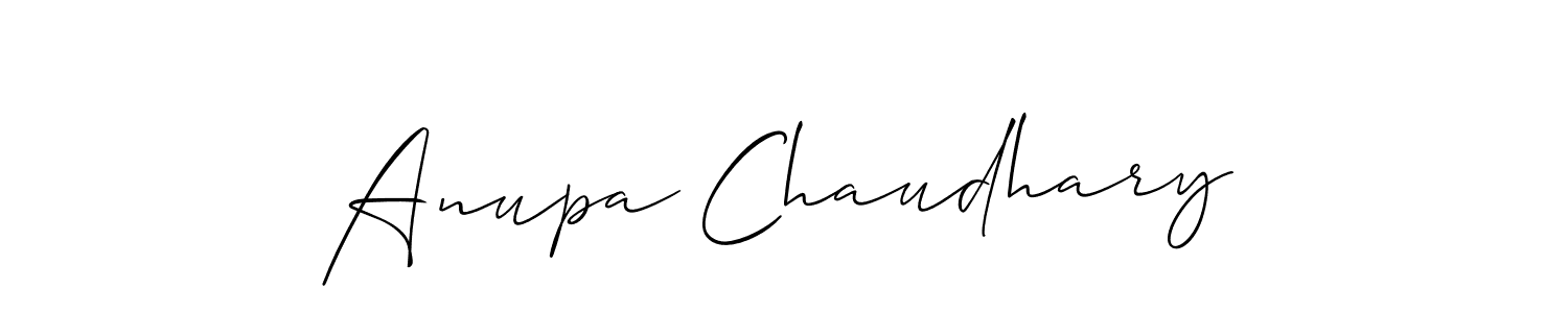 It looks lik you need a new signature style for name Anupa Chaudhary. Design unique handwritten (Allison_Script) signature with our free signature maker in just a few clicks. Anupa Chaudhary signature style 2 images and pictures png