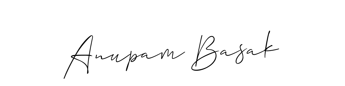 Make a beautiful signature design for name Anupam Basak. With this signature (Allison_Script) style, you can create a handwritten signature for free. Anupam Basak signature style 2 images and pictures png