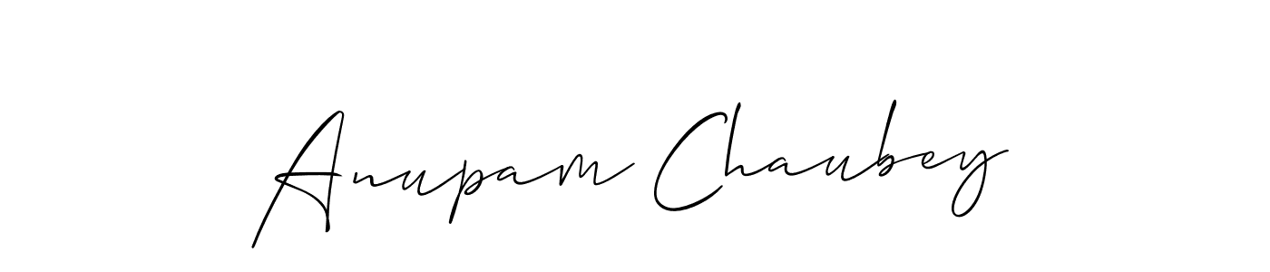 Make a beautiful signature design for name Anupam Chaubey. With this signature (Allison_Script) style, you can create a handwritten signature for free. Anupam Chaubey signature style 2 images and pictures png