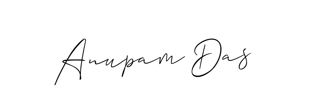 Also You can easily find your signature by using the search form. We will create Anupam Das name handwritten signature images for you free of cost using Allison_Script sign style. Anupam Das signature style 2 images and pictures png