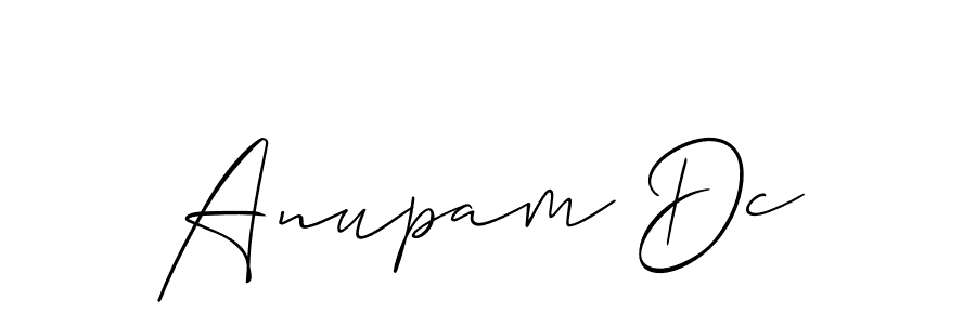 Similarly Allison_Script is the best handwritten signature design. Signature creator online .You can use it as an online autograph creator for name Anupam Dc. Anupam Dc signature style 2 images and pictures png